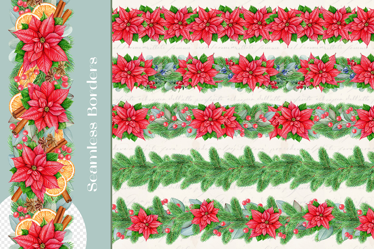 Christmas Watercolor Clipart Set, a Seasonal Illustration by AnitaPol (Photo 14 of 15)