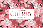 10 Cherry Blossom Patterns, a Pattern Graphic by Motifs (Thumbnail 8 of 12)