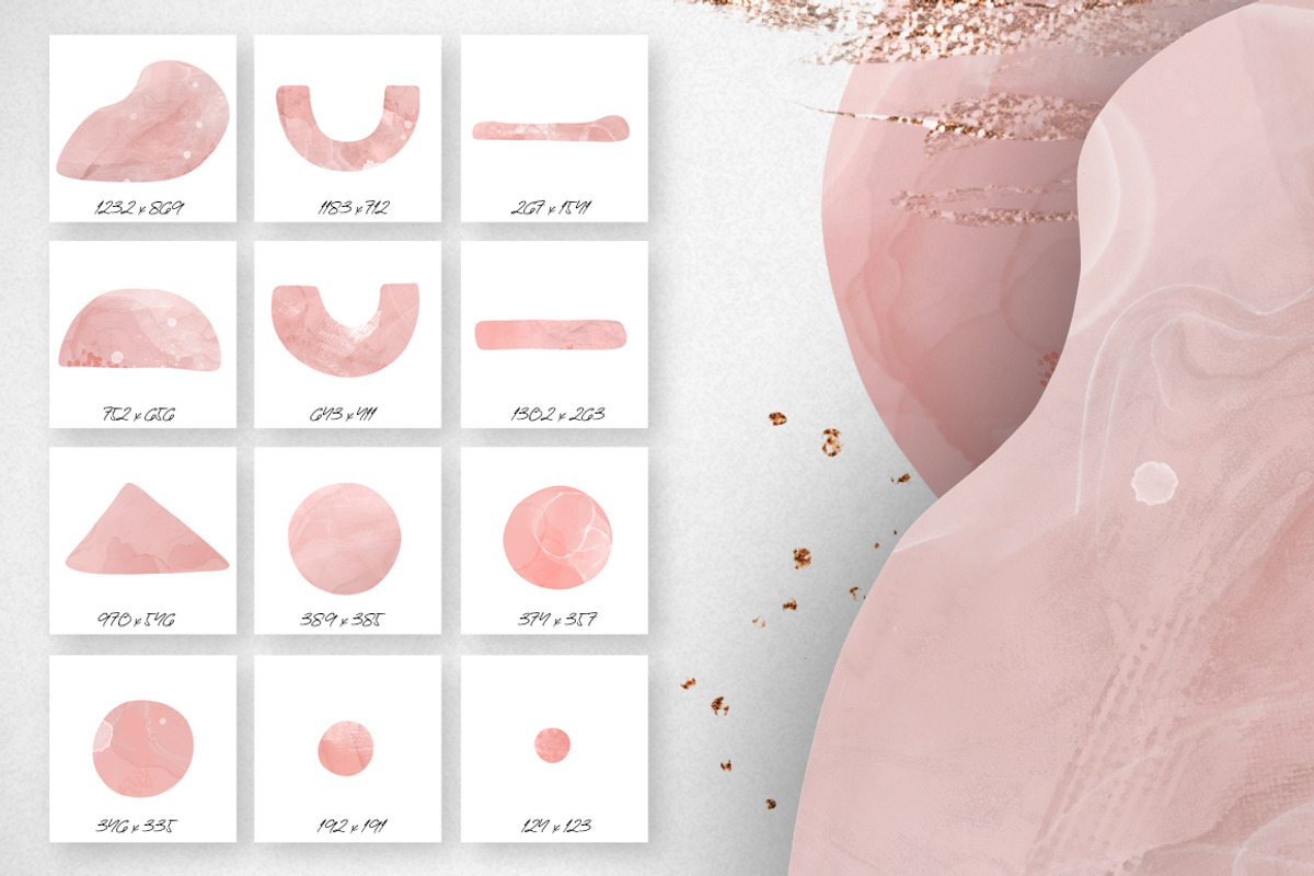 Abstract Shapes and Golden Decor, a Decorative Illustration by Elina Kovtunova (Photo 5 of 15)