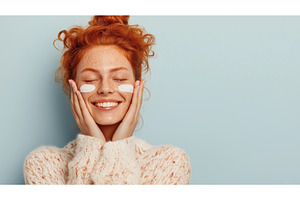 Smiling Caucasian woman with red, a Beauty & Fashion Photo by Sergey Kotenev
