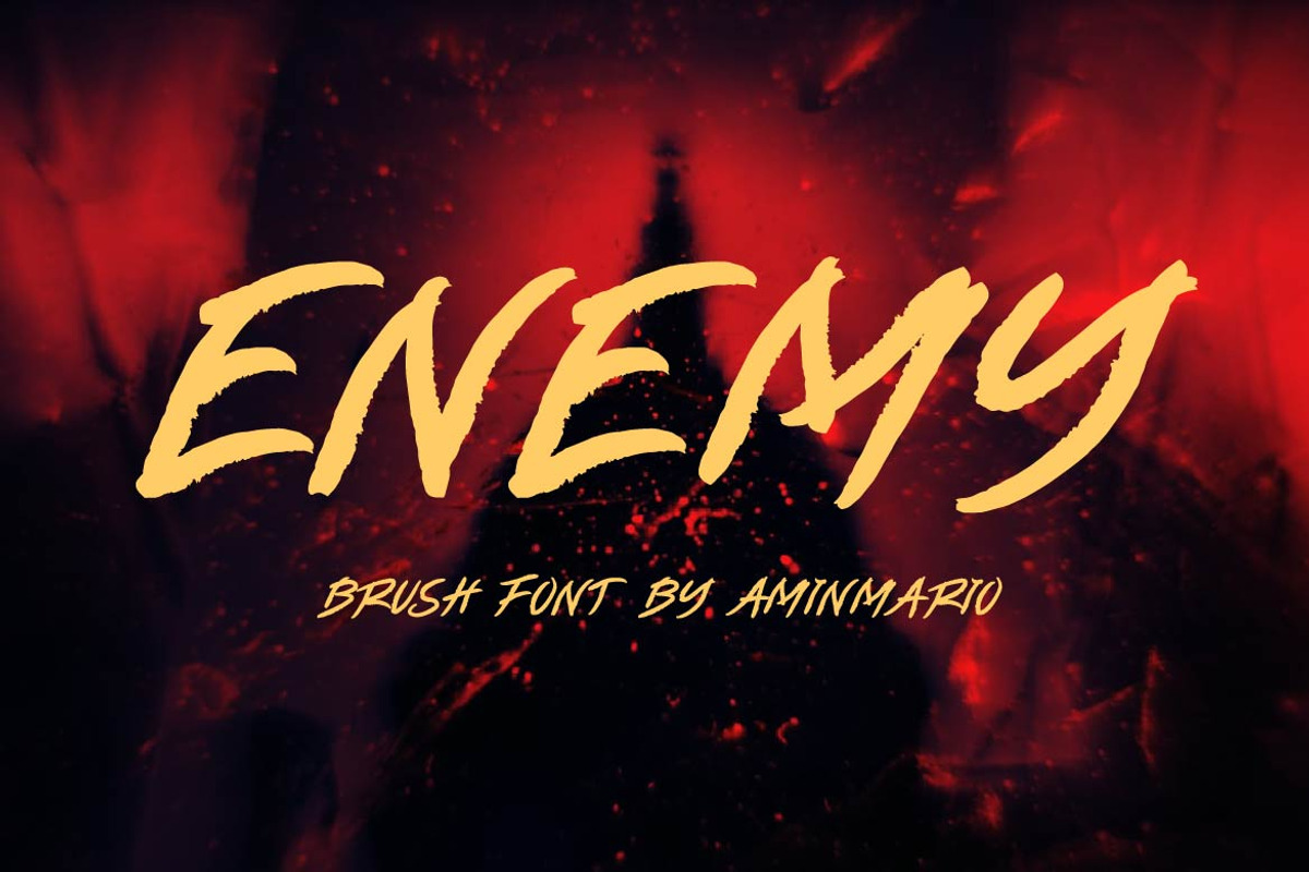 Brush Font Bundle 45 Fonts, a Blackletter Font by AMINMARIO (Photo 12 of 45)
