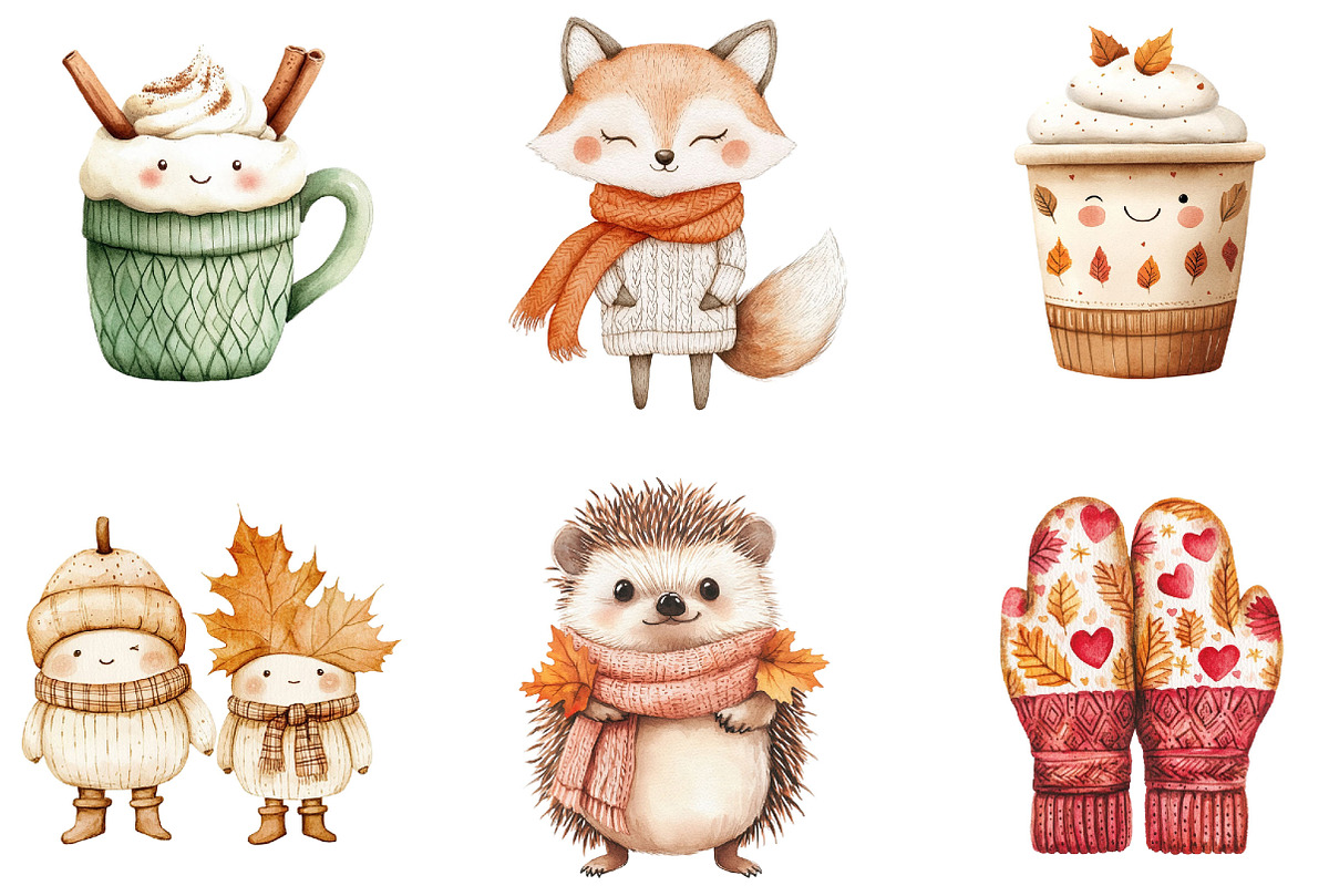 Whimsical Autumn Doodle Clipart, a Seasonal Illustration by Designking (Photo 2 of 4)