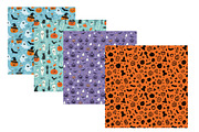 Halloween Seamless Pattern Bundle, an Illustration by Designworld (Thumbnail 3 of 5)