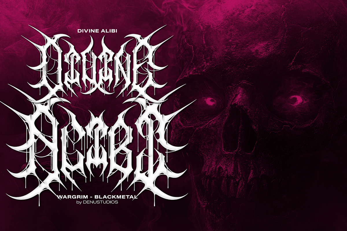 Wargrim | Black Metal Font, a Blackletter Font by Denustudios (Photo 6 of 12)