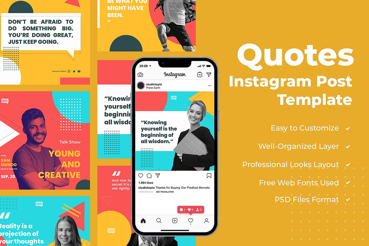 Quotes Instagram Post Template, a Social Media Template by edukka