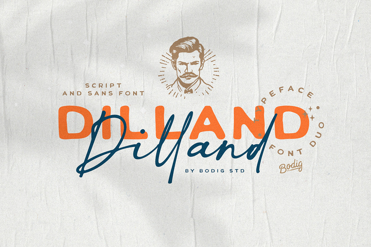 Dilland Font Duo, a Font by BodigStd (Photo 1 of 7)