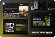 Bicycle Sports Club Google Slide, a Presentation Template by SquidPixey (Thumbnail 1 of 6)