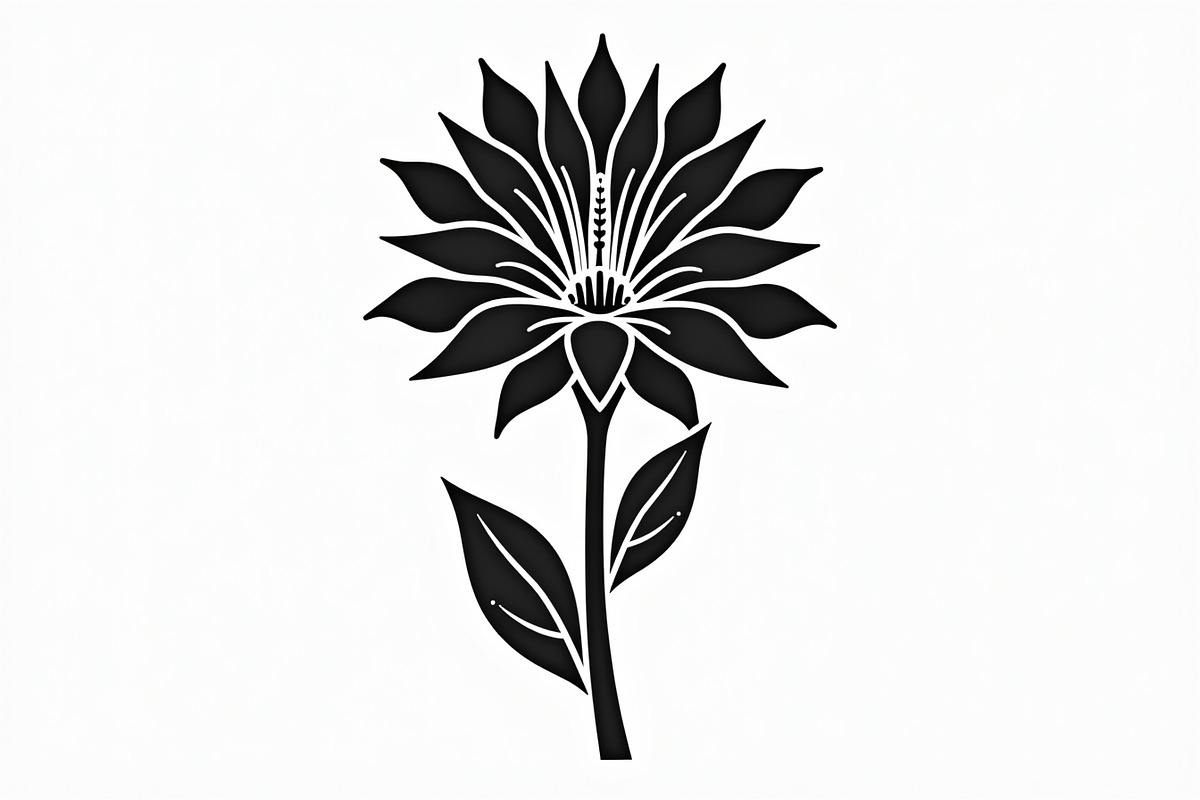 Black Floral Silhouette Set, an Illustration by balal (Photo 15 of 21)