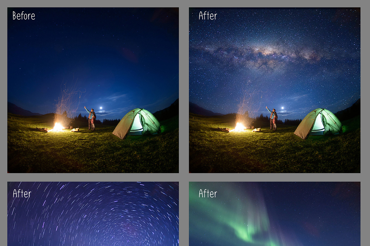 100 Night Sky Overlays, a Layer Style Add-On by MixPixBox (Photo 4 of 6)