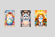 Watercolor Tarot Cat Clipart, an Animal Illustration by HoneyBunnyDigital (Thumbnail 2 of 7)