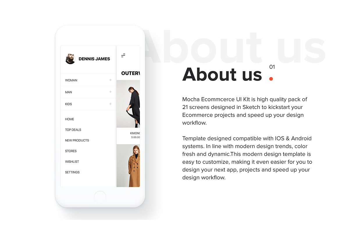 eShop Mobile App UI Kit, an App Template by hoangpts (Photo 3 of 7)