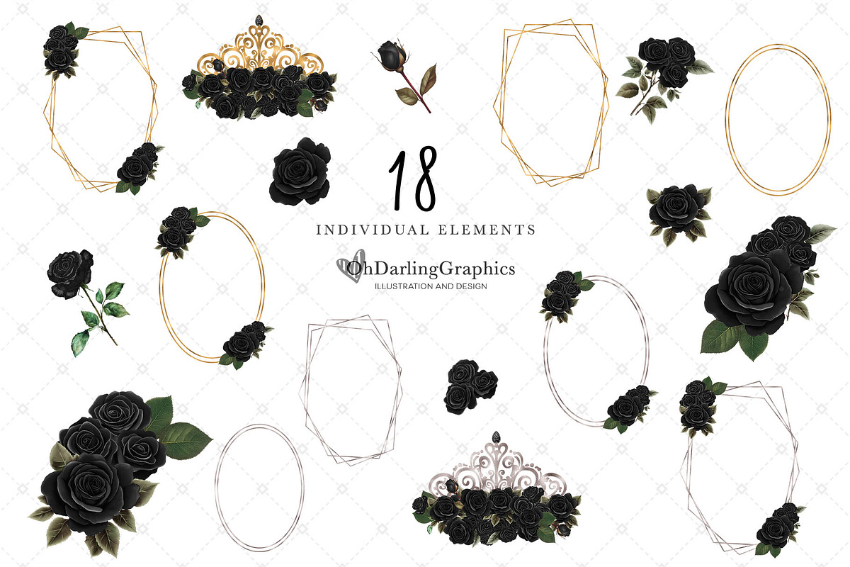 Black Princess Dress Quinceañera, an Illustration by Oh Darling Graphics (Photo 3 of 3)