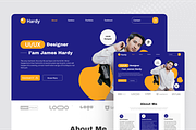 Personal Portfolio Landing Page, a Landing Page Template by SquidPixey (Thumbnail 2 of 5)
