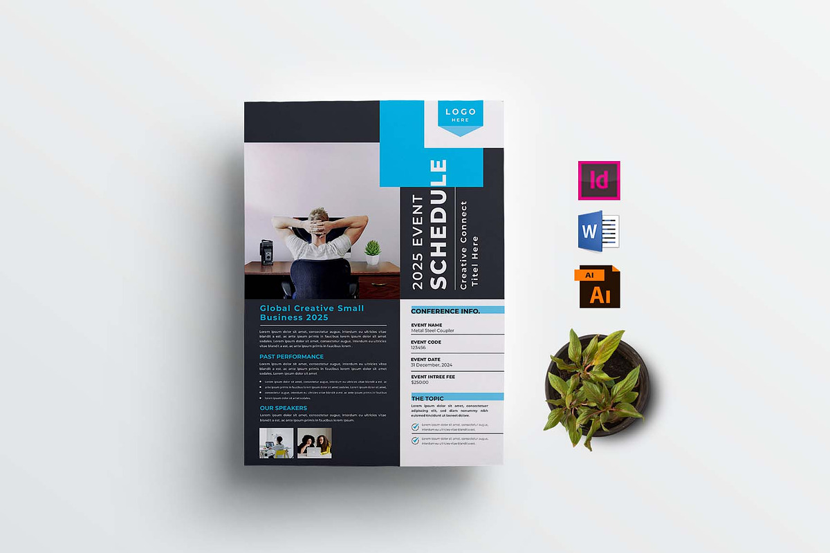 Event Schedule | MS Word & Indesign, a Flyer Template by design_hut (Photo 1 of 4)