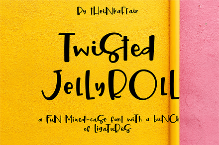 Sale! Twisted Jellyroll, quirky font