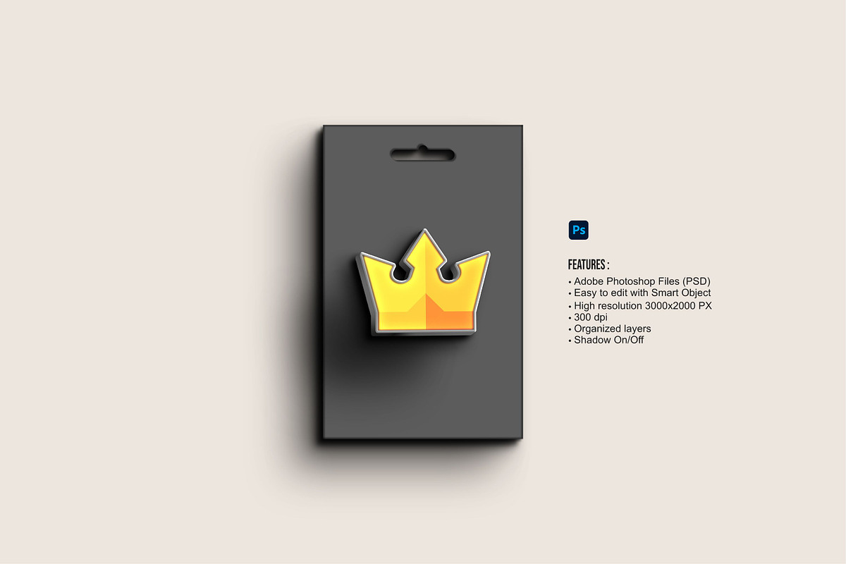 Simple Enamel Mockup, an Advertising Mockup by el_chambers