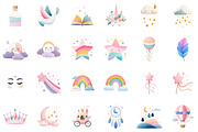 Dreamy Watercolor Clipart Set, an Illustration by Sublimation Artist (Thumbnail 2 of 6)