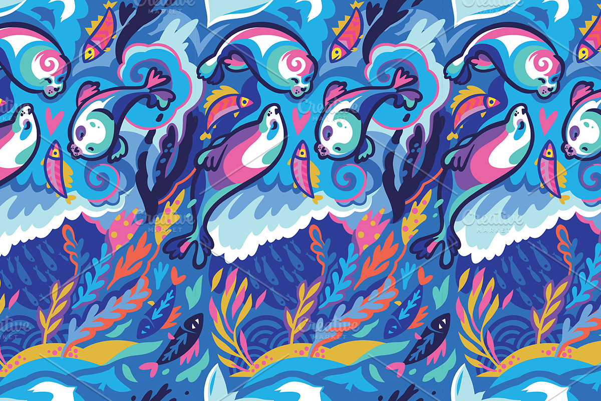 Amazing animals, a Pattern Graphic by PenguinHouse (Photo 13 of 14)