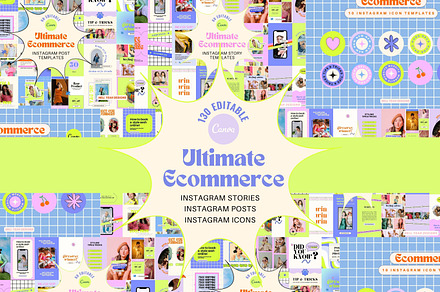 Ecommerce Instagram Bundle Templates, a Social Media Template by HellYeahDesigns