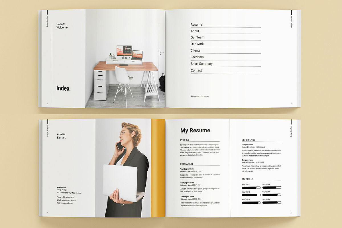 Design Portfolio Template, a Brochure Template by retrographix (Photo 2 of 6)