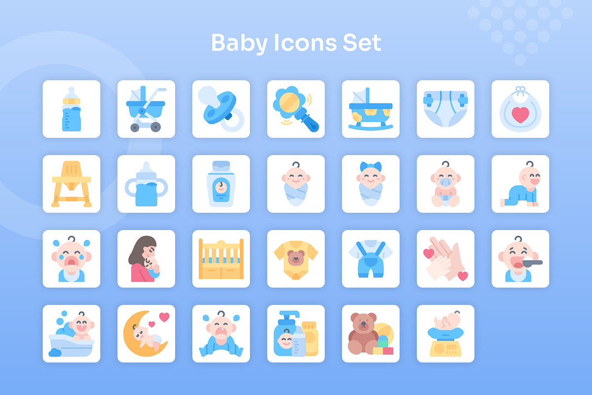 Baby Icons Set - Flat, an Icon by Kmg Design (Photo 2 of 2)