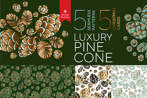 Elegant Luxury Pine Cones Patterns