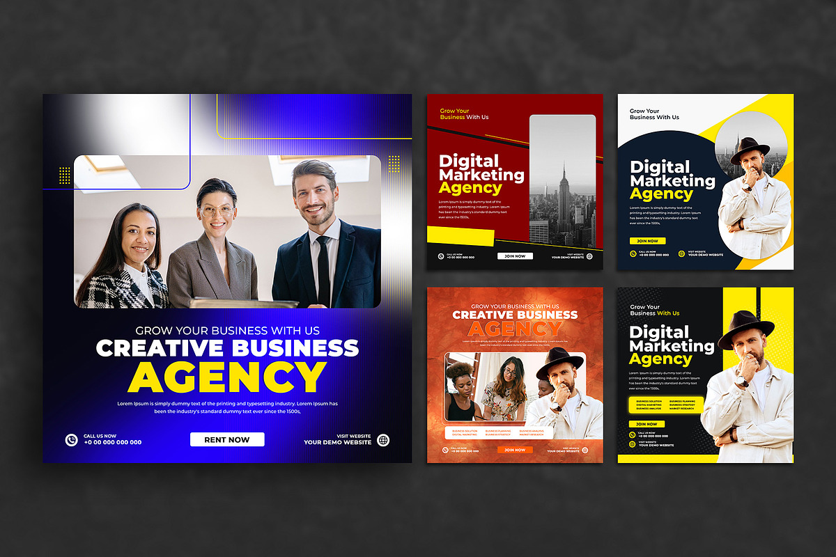 Digital Marketing social media post, a Social Media Template by Tanmoy Topu (Photo 3 of 6)
