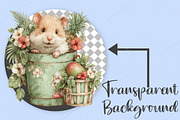 Whimsical Hamster Bucket Summer PNG, an Illustration by Canvas Craft (Thumbnail 2 of 7)