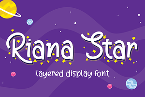 Riana Star - Display Font, a Script Font by Attype