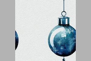 Blue Christmas Decorations. Seamless