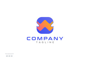 Letter W modern logo design