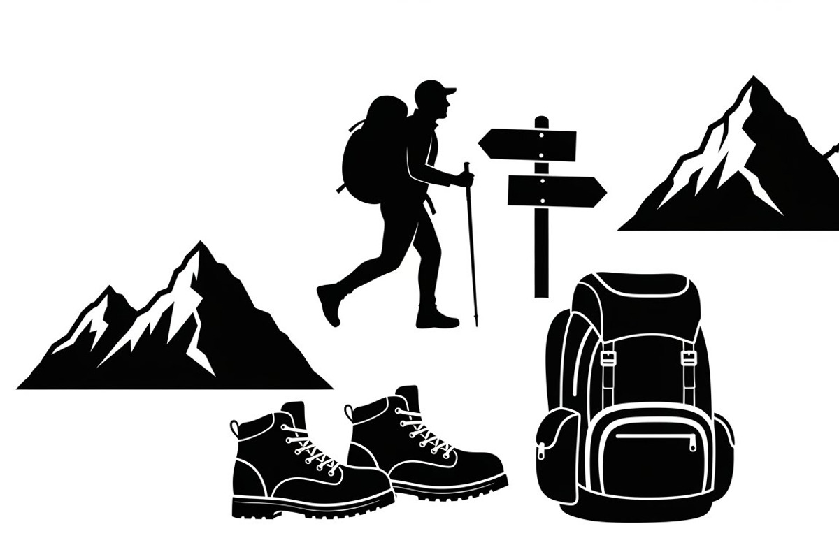 Hiking Adventure Silhouette Bundle, an Illustration by yasushie (Photo 44 of 51)