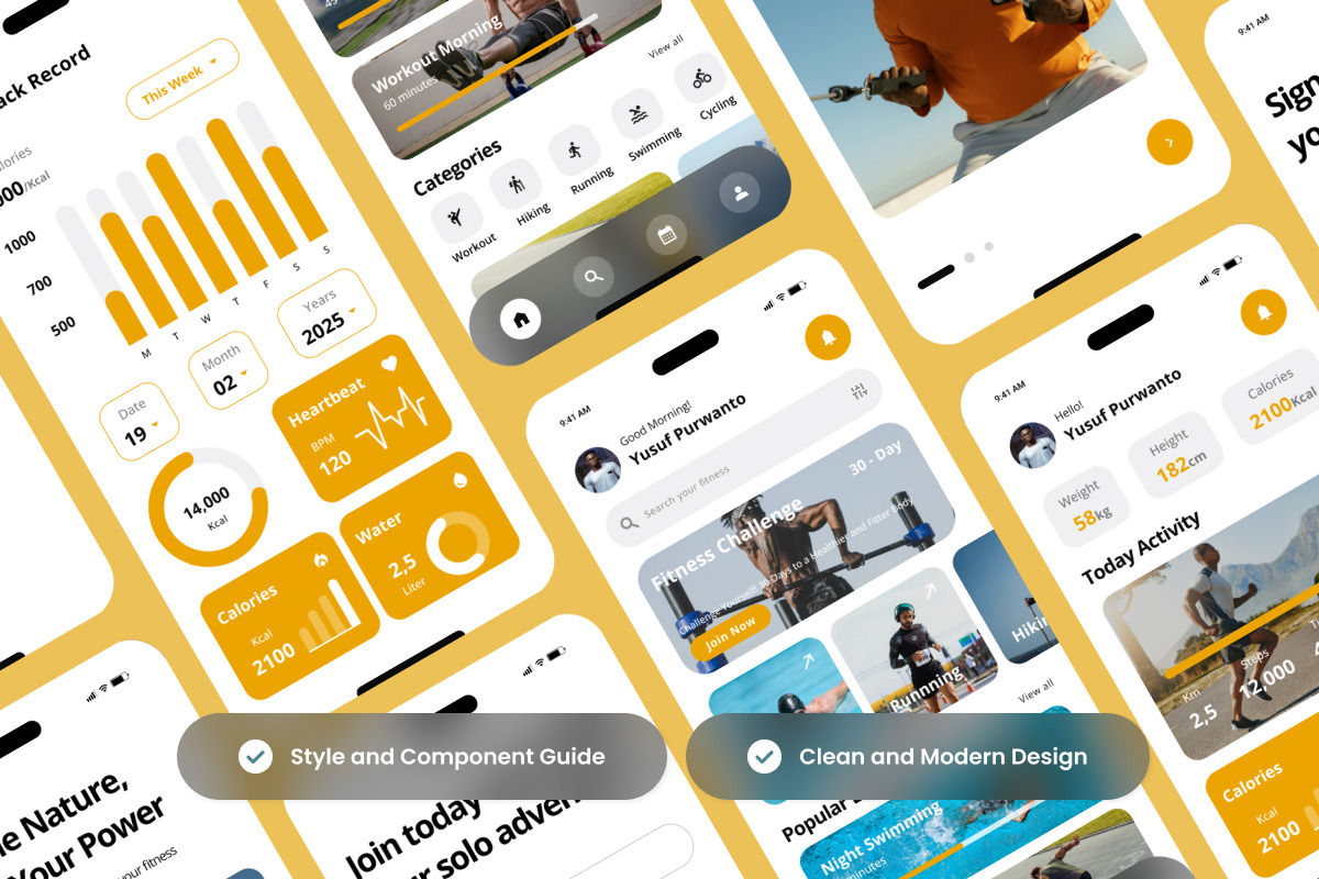 Croll - Fitness Tracker App Design preview 3