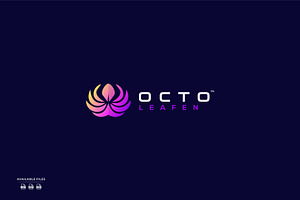 octo leaf modern logo