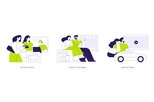 Evening outing isolated cartoon, a Person Illustration by Visual Generation