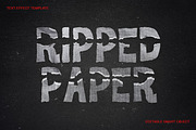 Ripped Paper Text Effect, a Layer Style Add-On by dokudokunomi (Thumbnail 1 of 4)