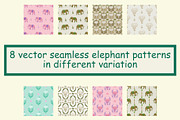 Asian style elephant patterns, a Pattern Graphic by ThaiByGaew (Thumbnail 2 of 3)