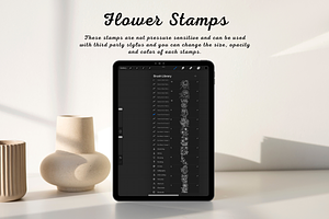 100 Flower Procreate Stamps