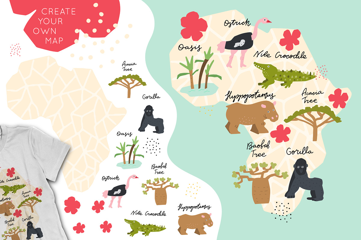 Kids Minimal Animals. Africa, an Object Graphic by Creativemaker (Photo 2 of 11)