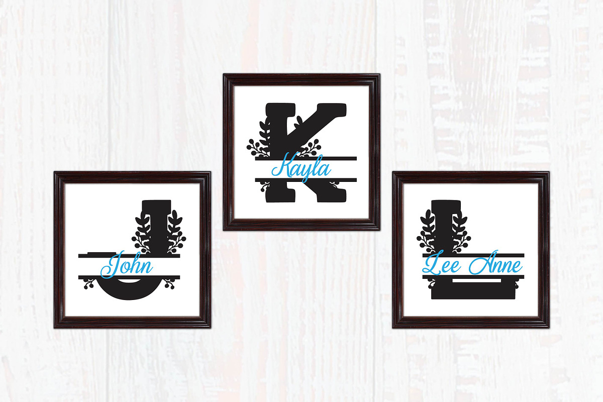 Floral Split Monogram Flower Font, a Font by SavanasDesign (Photo 6 of 10)