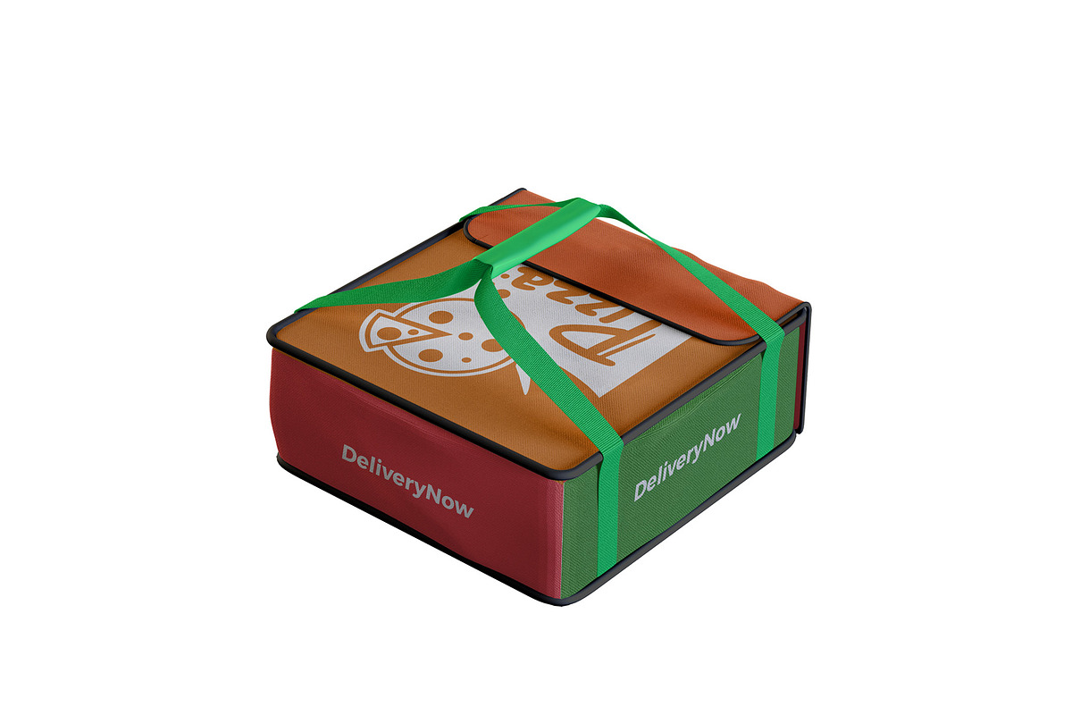 Pizza delivery by courier MockUp, a Merchandise Mockup by PSD Market (Photo 15 of 16)