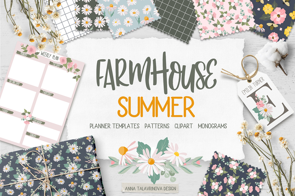 Graphic Bundle clipart & pattern, a Background Graphic by Cozy pattern shop (Photo 21 of 37)