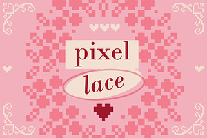 Pixel Lace – borders & frames pack