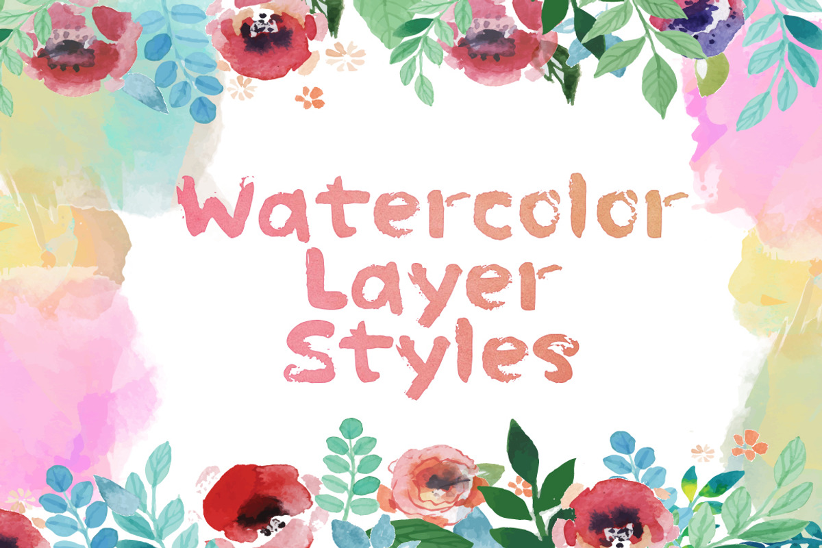 30 Watercolor Layer Styles, a Layer Style Add-On by Arys Design (Photo 1 of 2)