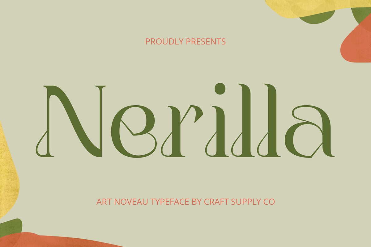 Nerilla – Art Nouveau Font, a Serif Font by Craft Supply Co. (Photo 1 of 8)