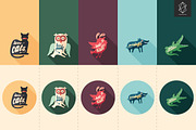 Birds and animals flat icon set, an Icon by Yury Velikanov (Thumbnail 2 of 2)