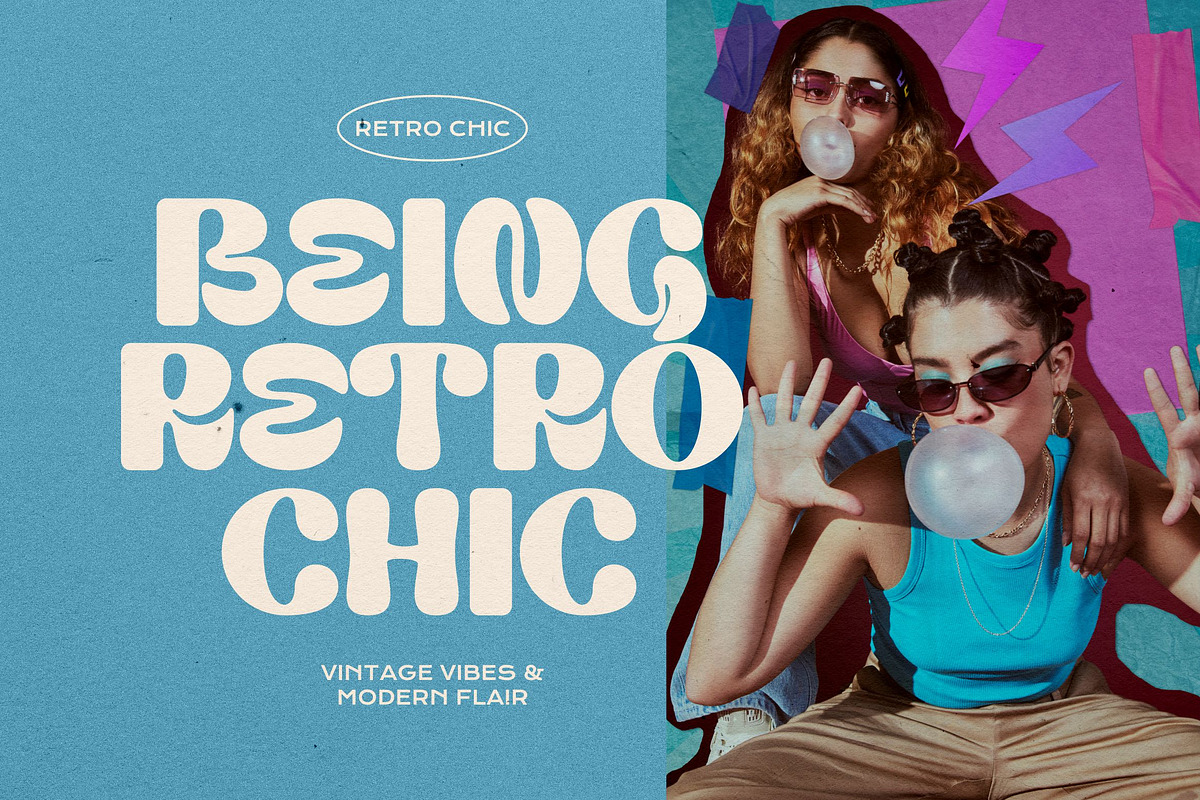 Gween Emory - Retro Groovy Font, a Sans Serif Font by Imoodev (Photo 2 of 5)