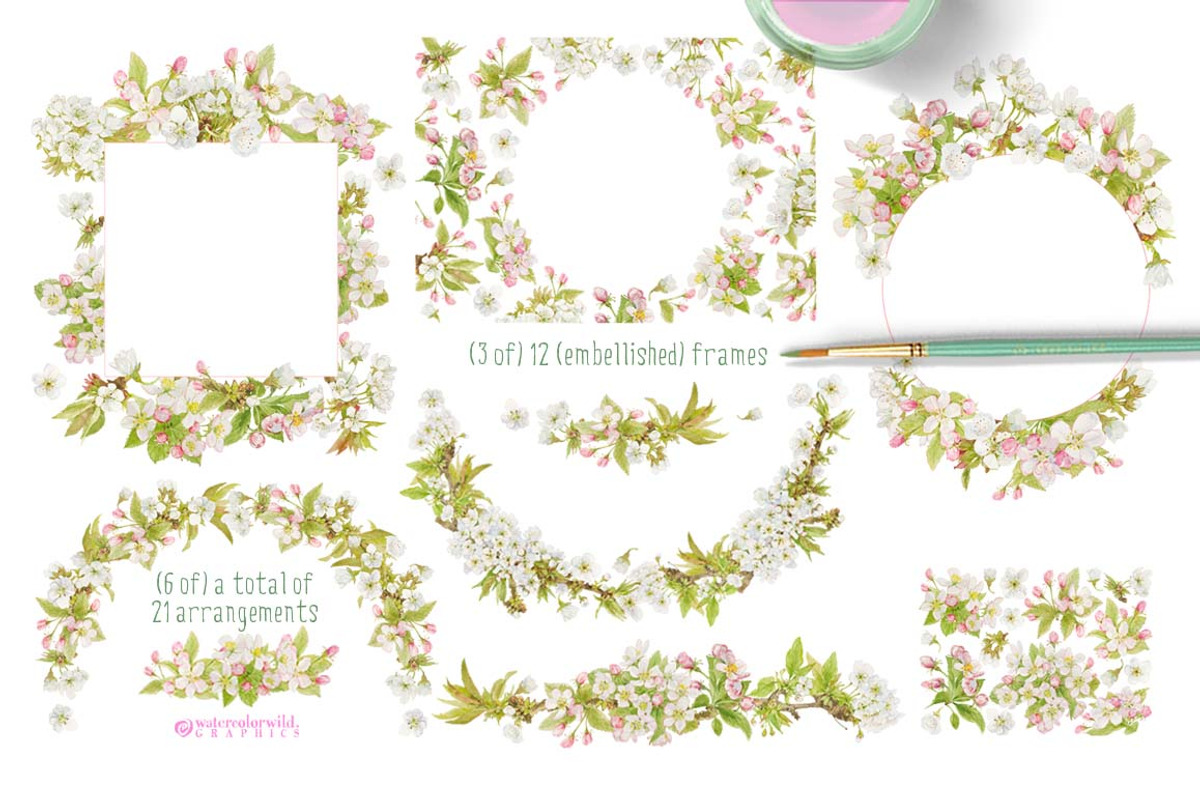 Blossom - Design Pack!, an Illustration by watercolorwild.graphics (Photo 7 of 9)