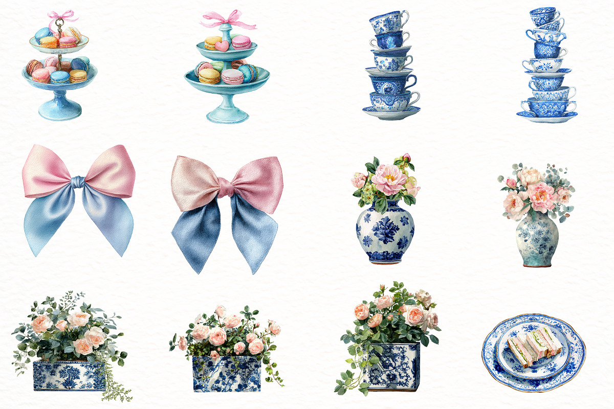 Chinoiserie Tea Clipart, an Illustration by Designworld (Photo 6 of 6)