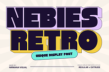 Nebies Retro - Bold Extrude Font